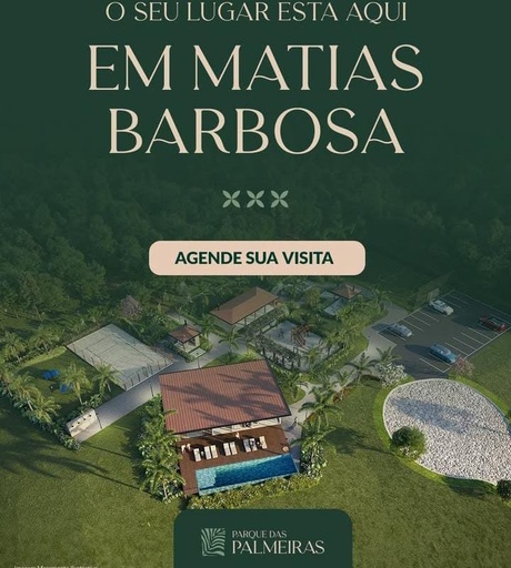 Lote/Terreno de 500m² no bairro Parque das Palmeiras , em Matias Barbosa | Eu Corretor