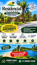 Lote/Terreno no bairro Arembepe (Abrantes), em Camaçari | Eu Corretor