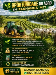 Fazenda/Sítios/Chácaras de 10m² no bairro Zona rural, em Itanhangá | Eu Corretor